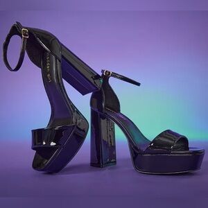 Madden Girl Patent Black Platform Heels